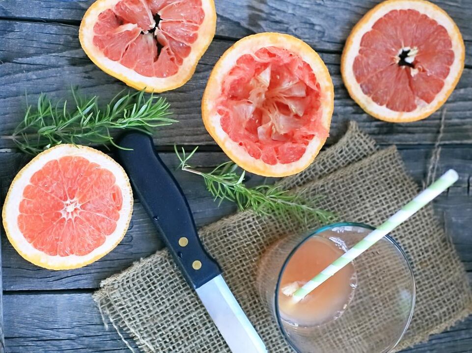 Grapefruit effectively promotes fat burning processes in the body
