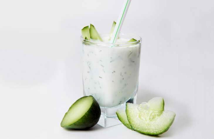 Kefir with cucumbers